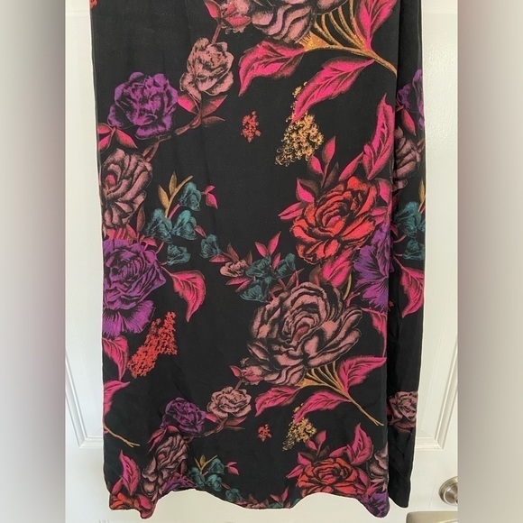 Alice + Olivia Black Colorful Floral Romantic Formal Halter Cocktail Shift Dress - Picture 9 of 14